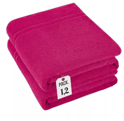 Pack of 2 Extra Large Super Jumbo Bath Sheets 100% Egyptian Cotton Super Soft Luxury Towel (100 x 200 cm) Towelsworld